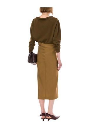 Gonna midi in misto lana cammello ALBERTA FERRETTI | A010266350145